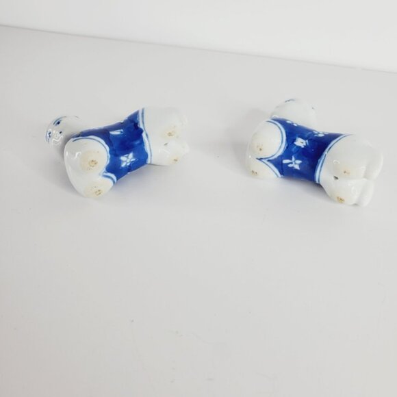 Vintage Chinese Asian Chopstick Rest Traditional Figurine Knife Rest Set of 2 - Picture 3 of 5